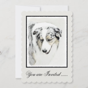 Australian shepherd-färg - originalbild av Hund Inbjudningar
