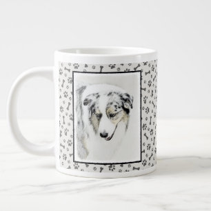 Australian shepherd-färg - originalbild av Hund Jumbo Mugg