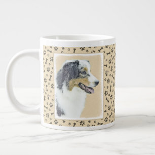 Australian shepherd-färg - originalbild av Hund Jumbo Mugg