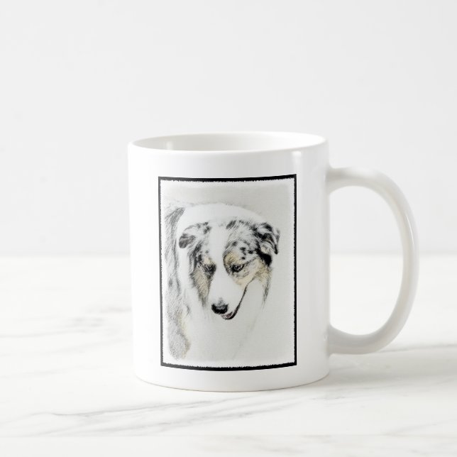 Australian shepherd-färg - originalbild av Hund Kaffemugg (Höger)