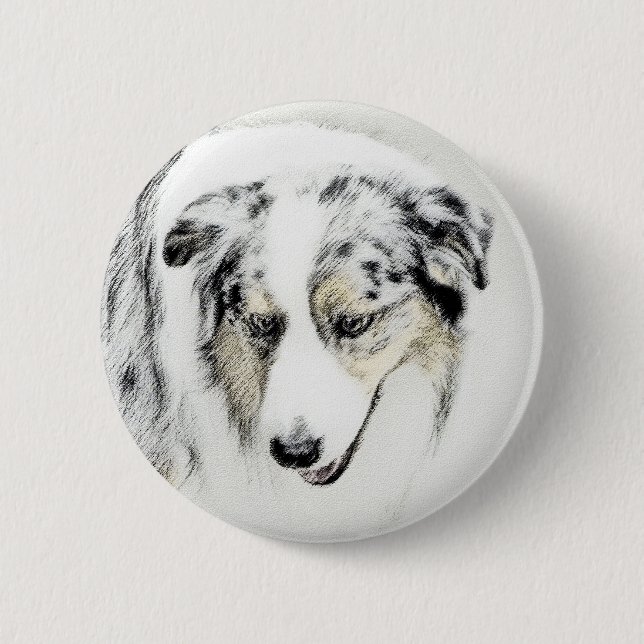 Australian shepherd-färg - originalbild av Hund Knapp (Framsida)