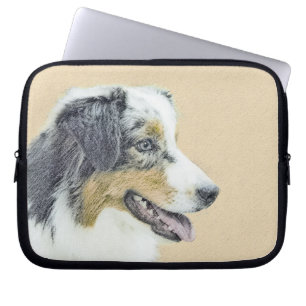 Australian shepherd-färg - originalbild av Hund Laptop Fodral