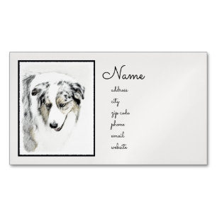 Australian shepherd-färg - originalbild av Hund Magnetiska Visitkort