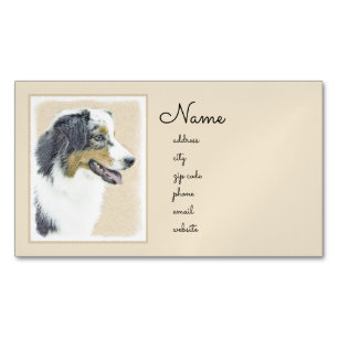 Australian shepherd-färg - originalbild av Hund Magnetiska Visitkort