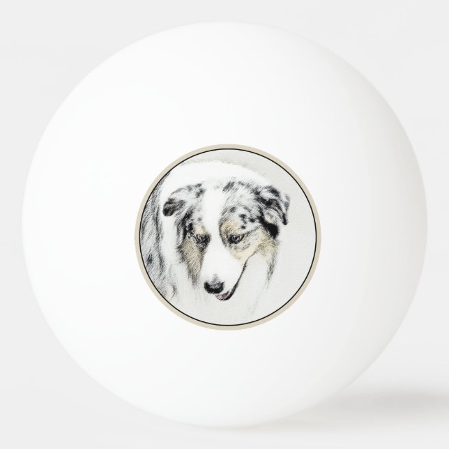 Australian shepherd-färg - originalbild av Hund Pingisboll (Framsidan)