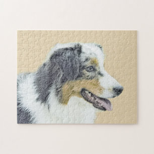 Australian shepherd-färg - originalbild av Hund Pussel