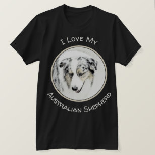 Australian shepherd-färg - originalbild av Hund T Shirt