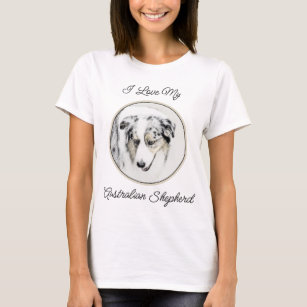 Australian shepherd-färg - originalbild av Hund T Shirt