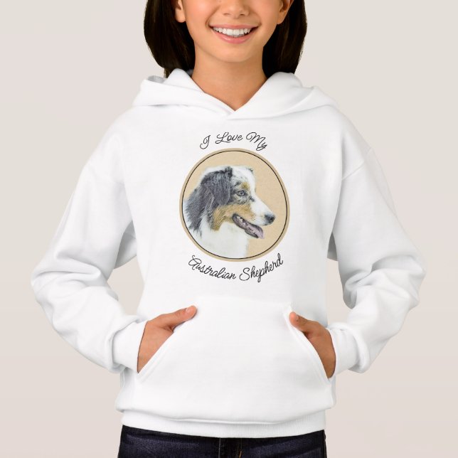 Australian shepherd-färg - originalbild av Hund T Shirt (Framsida)
