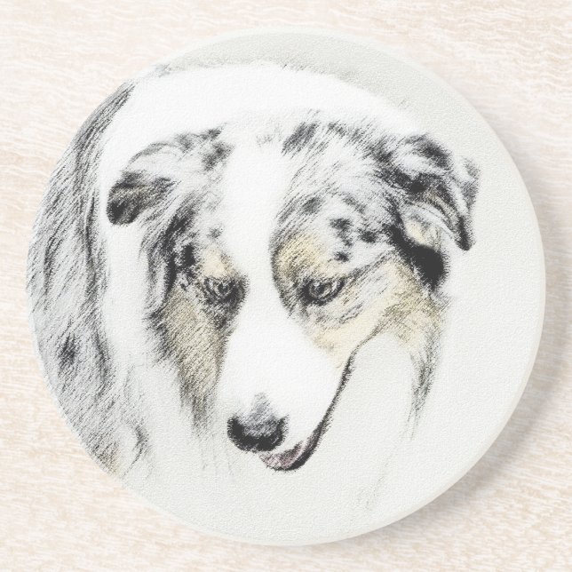 Australian shepherd-färg - originalbild av Hund Underlägg (Framsidan)