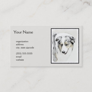 Australian shepherd-färg - originalbild av Hund Visitkort