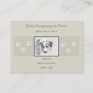 Australian shepherd-färg - originalbild av Hund Visitkort