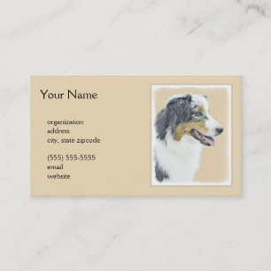 Australian shepherd-färg - originalbild av Hund Visitkort