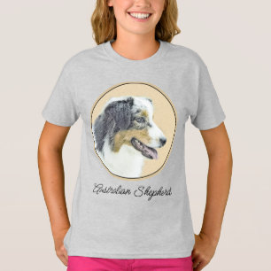 Australian shepherd-färg - Originalbild T- Hund T Shirt