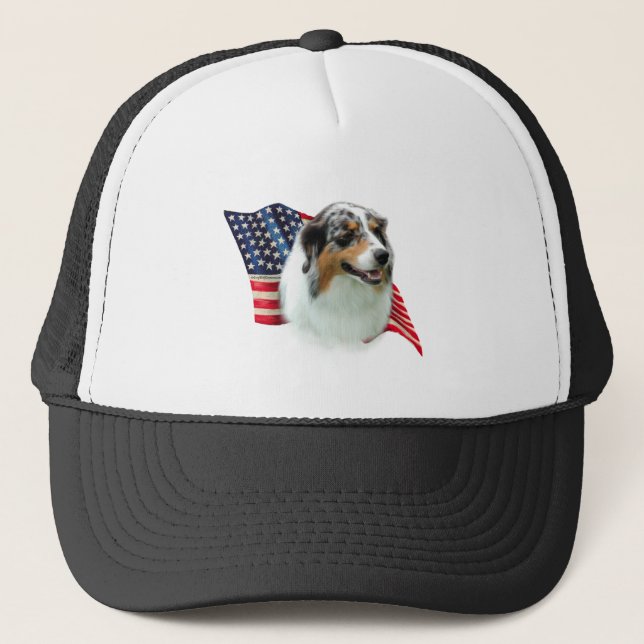 Australian shepherd Flagga Keps (Framsida)