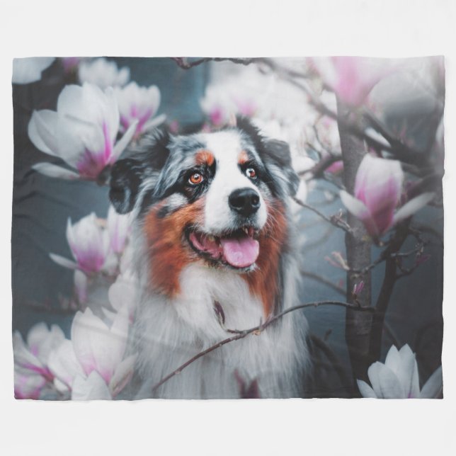 AUSTRALIAN SHEPHERD FLEECEFILT (Framsidan (Horisontell))