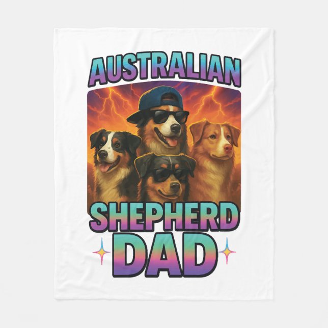 Australian Shepherd Fleecefilt (Framsidan)