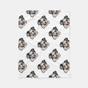 Australian shepherd fleecefilt