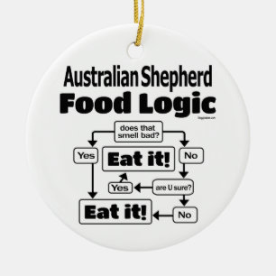 Australian shepherd Food Logic Julgransprydnad Keramik