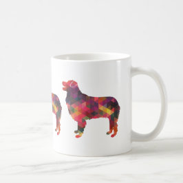 Australian shepherd Geometric Silhouette Multi Kaffemugg