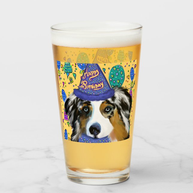 AUSTRALIAN SHEPHERD GLASKOPP (Framsida fylld)