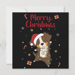 Australian Shepherd God Jul Vinter Inbjudan