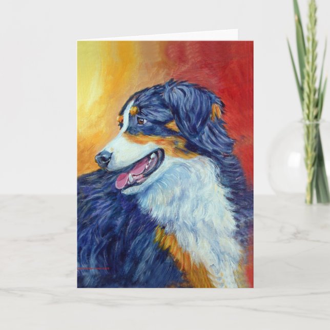 Australian shepherd-gratulationskort kort (Framsida)