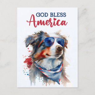 Australian Shepherd, Gud välsigne Amerika vykort