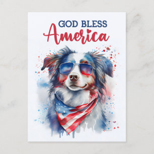 Australian Shepherd, Gud välsigne Amerika vykort