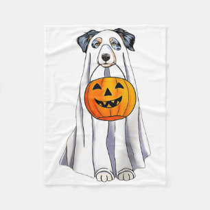 Australian shepherd Halloween Funny Ghost Costume Fleecefilt