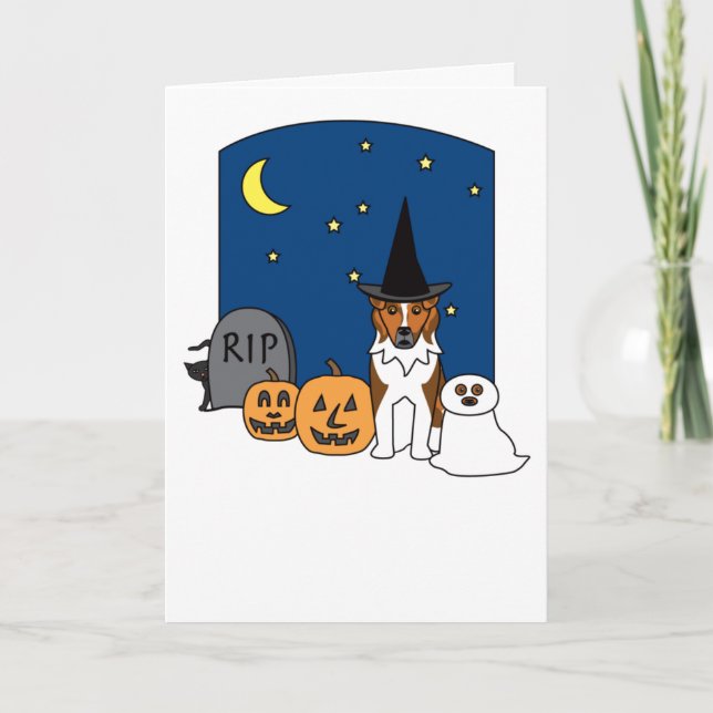 Australian shepherd Halloween Kort (Framsida)
