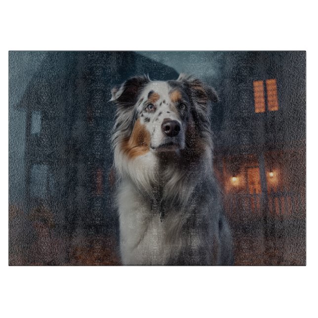 Australian shepherd Halloween Scary (Framsidan)