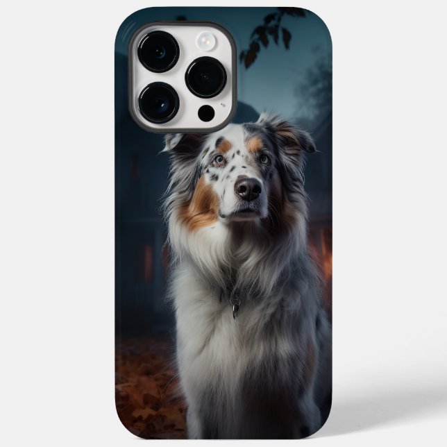 Australian Shepherd Halloween Skräckinjagande (Baksida)