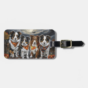 Australian shepherd Halloween Spooky Bagagebricka