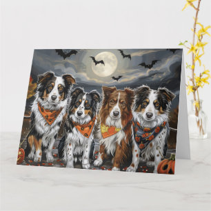 Australian shepherd Halloween Spooky Kort