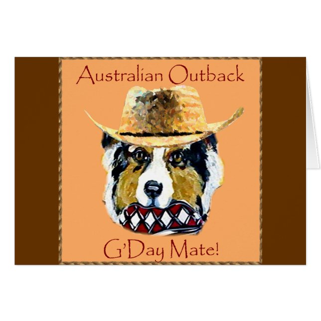 Australian Shepherd Hälsningskort (Framsidan Horizontal)