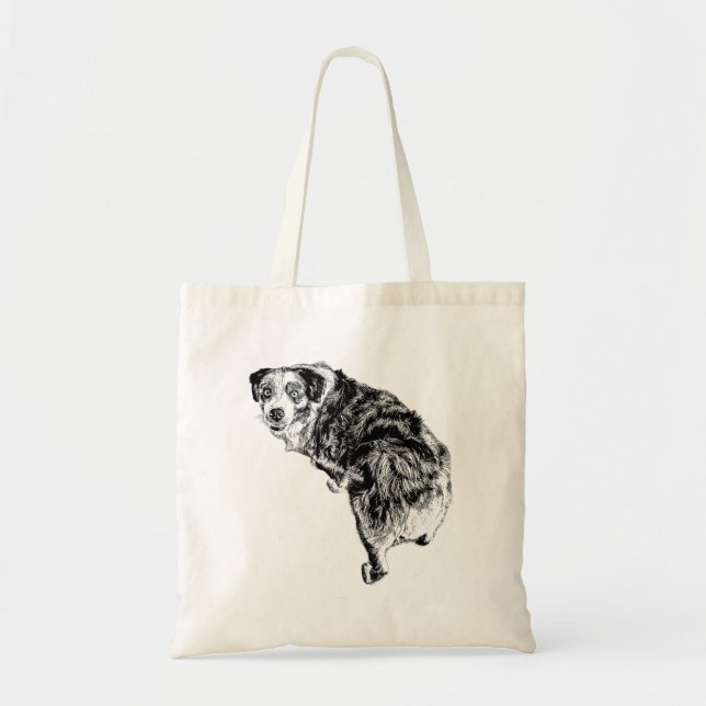 Australian Shepherd-handväska – axelställning Tygkasse (Framsidan)