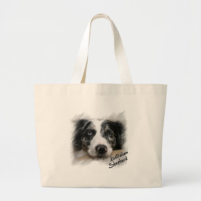 Australian shepherd hänger lös jumbo tygkasse (Framsidan)