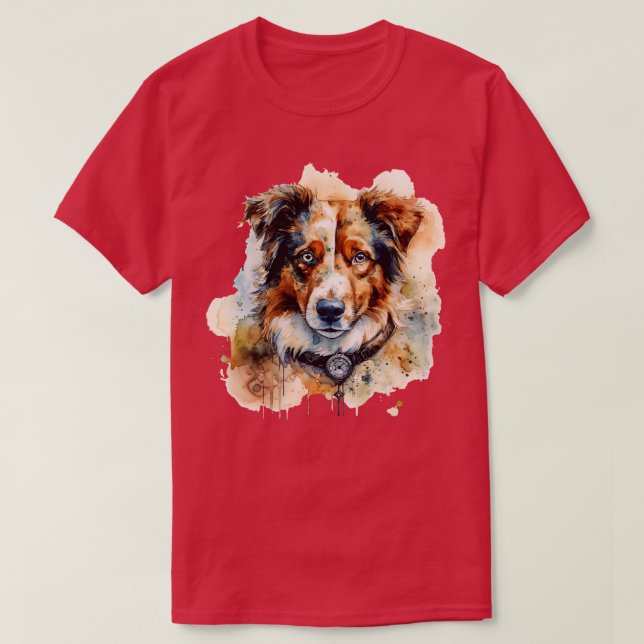 AUSTRALIAN SHEPHERD HUND 1 T SHIRT (Design framsida)
