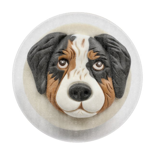 Australian Shepherd Hund 3D Inspirerad (Framsidan)