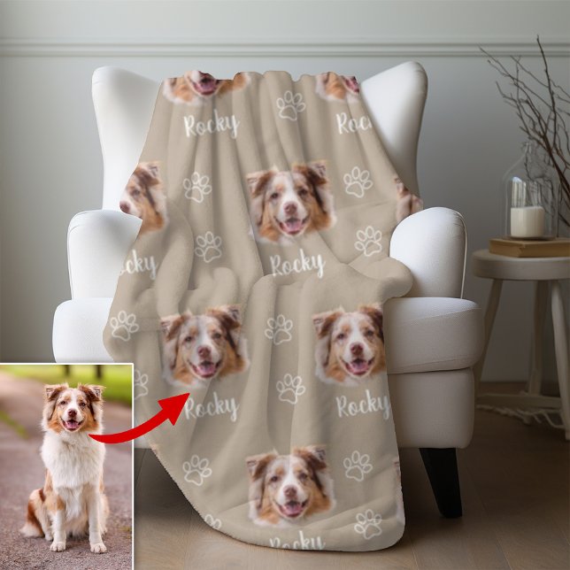 Australian shepherd Hund, Anpassningsbar Photo and Fleecefilt (Skapare uppladdad)