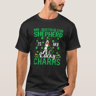 Australian shepherd Hund är min Lucky Charms St Pa T Shirt