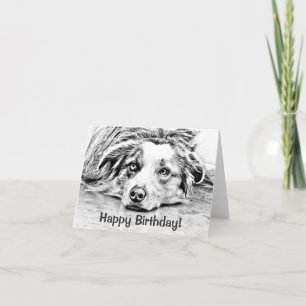 Australian shepherd hund art kort