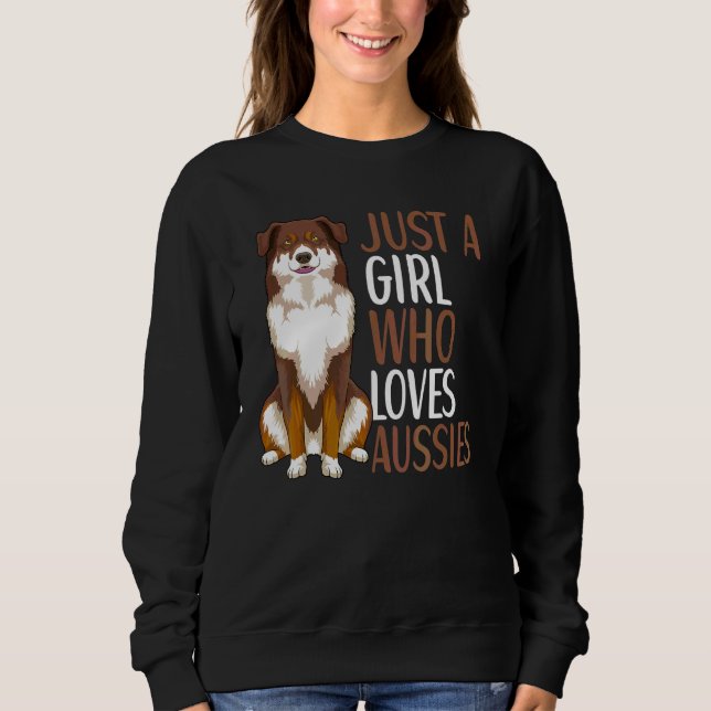Australian Shepherd Hund Aussie Ägare  Flickor 2 T Shirt (Framsida)