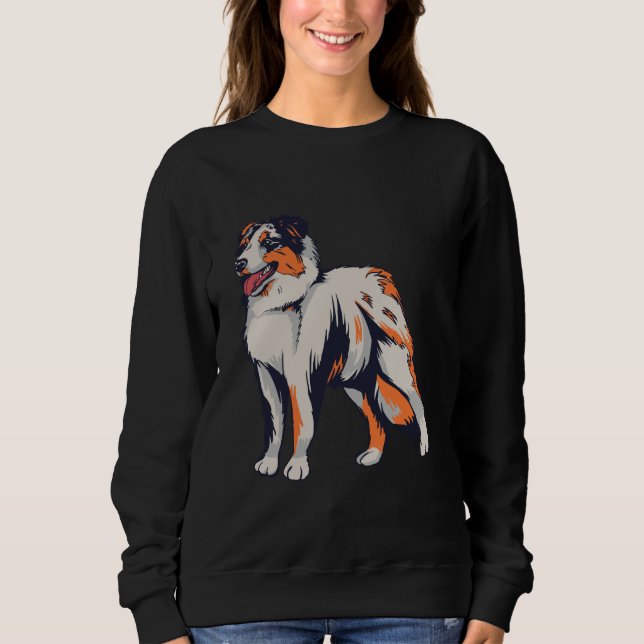Australian shepherd Hund Aussie Farm Hund T Shirt (Framsida)