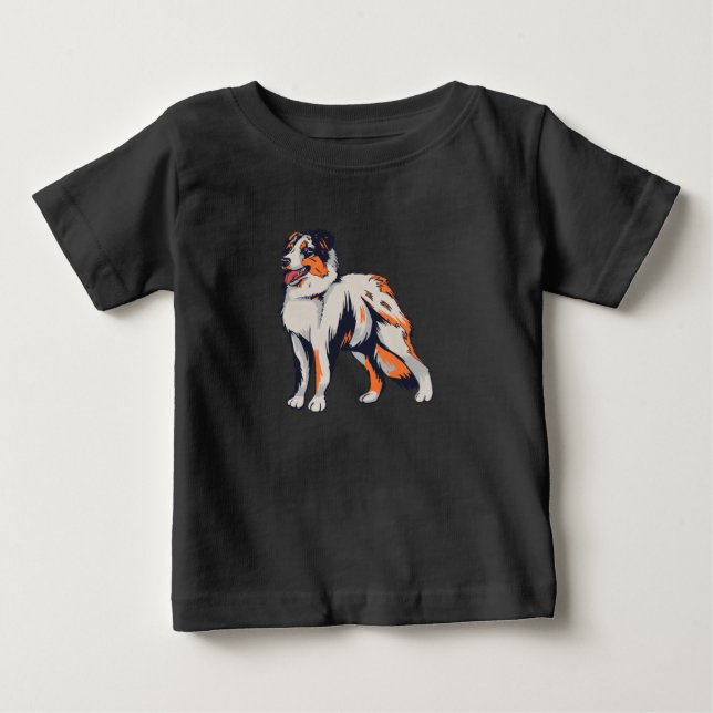 Australian shepherd Hund Aussie Farm Hund T Shirt (Framsida)