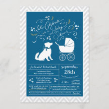 Australian shepherd Hund Baby Shower Blue Boy