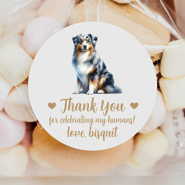 Australian Shepherd Hund Bröllopsgåva Klistermärke