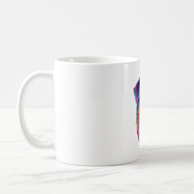 Australian shepherd Hund Colorful Kaffemugg (Vänster)