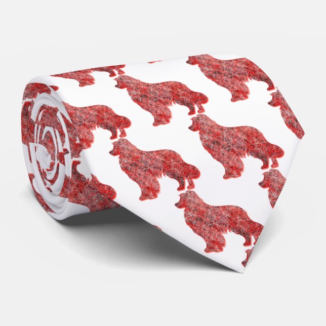 Australian shepherd Hund Cute Silhouette White Nac Slips (Rullad)